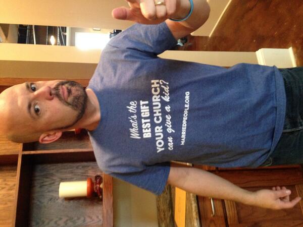 OrangeLeaders's tweet image. Get caught wearing one of these at #OC14 and you could win a mini-iPad. Get yours free at the MarriedPeople booth.