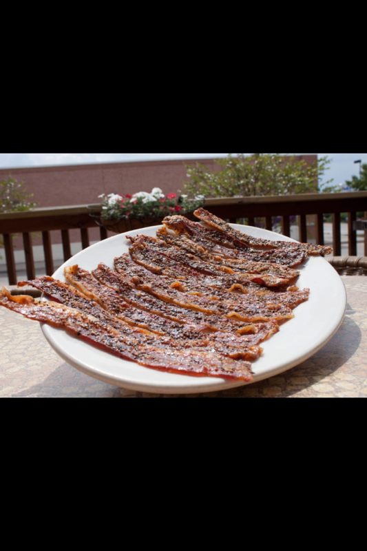 HnyPepperBacon's tweet photo. LOVE, PEACE &amp; BACON GREASE!  
Honey Pepper Bacon By Baine @BaineBrooks http://t.co/agHZxv1hDC