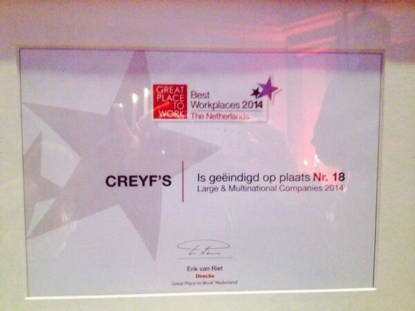 We zijn een van de Best Workplaces van 2014! #GPTW2014NL
