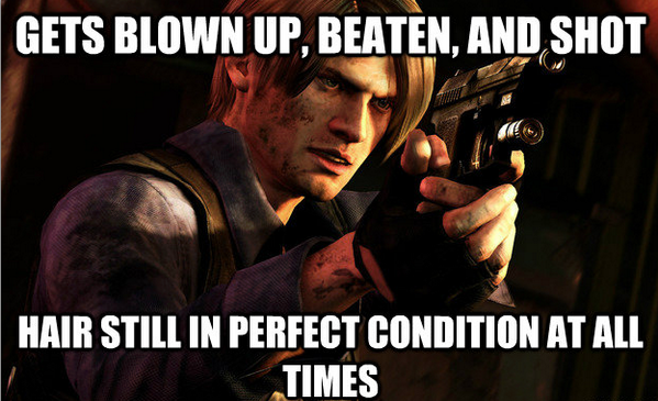 RE_Games's tweet photo. You can probably add car crash and being injected with Las Plagas to that list, any more misfortunes you can list? http://t.co/gzVKnJsCYI