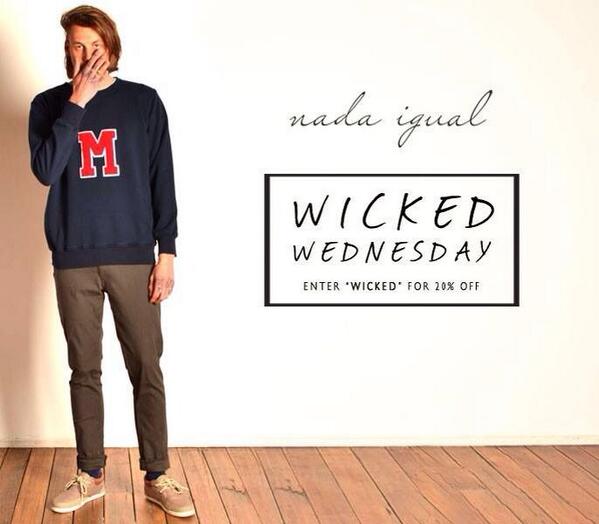 _Nadaigual_'s tweet photo. It's on today guys!! Simply enter 'wicked' at checkout for 20% off webstore #enjoy
http://t.co/hx42SdtLc3 http://t.co/nYYgfvpnYp