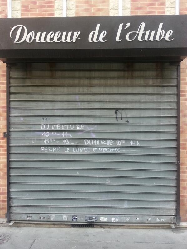 Les lundi et mercredi, l'aube n'ouvre pas.