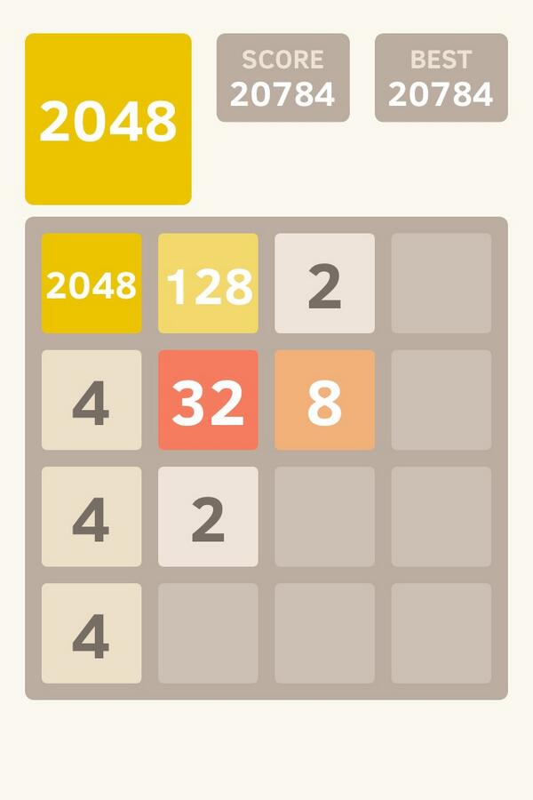 MatteoLauro's tweet photo. I got to the 2048 tile! @2048_game https://t.co/u2B503NADr http://t.co/uKFevGZPoU