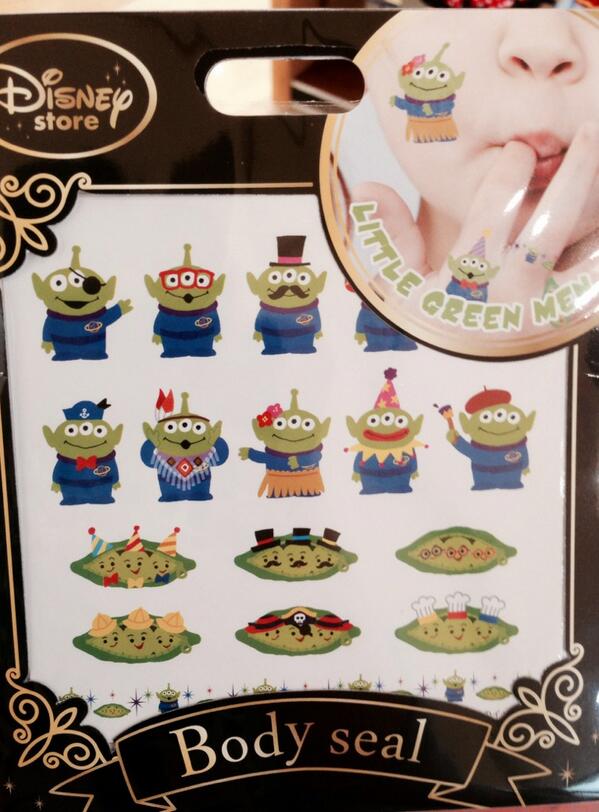 Mezzomikiのディズニーブログ Pa Twitter ディズニーストアのリトルグリーンメンのボディシール可愛い 価格250円 Http T Co Cqwtsa3usc