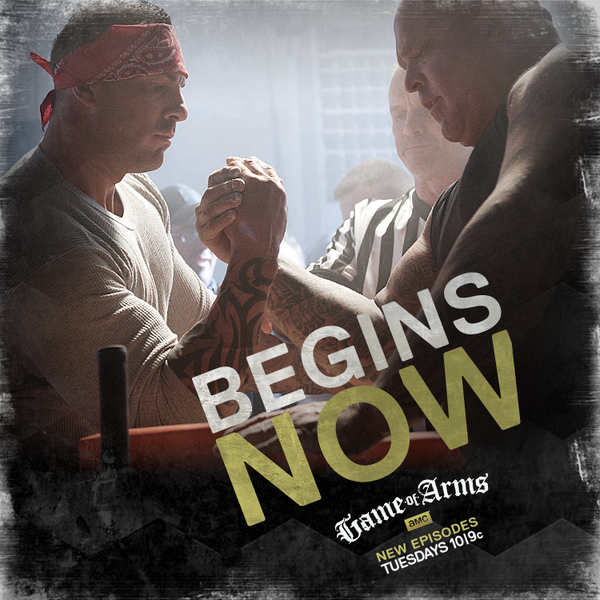 GameOfArmsAMC's tweet photo. It's slamming time. #GameOfArms is on NOW at 10|9c! Vote for your picks on tonight's matchups: http://t.co/98h0RvEIPP http://t.co/I0QdQHj28z