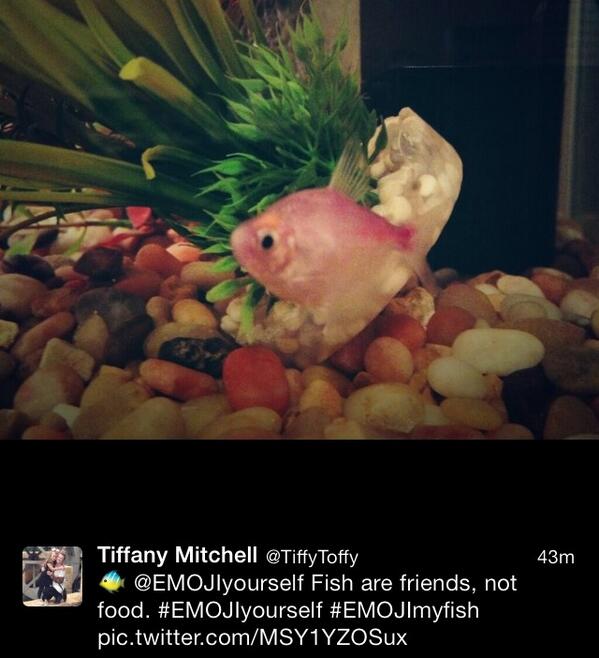 EMOJIyourself's tweet photo. @TiffyToffy Thank you for the 🐠 fish Emoji submission! http://t.co/pUJNOgLAPX