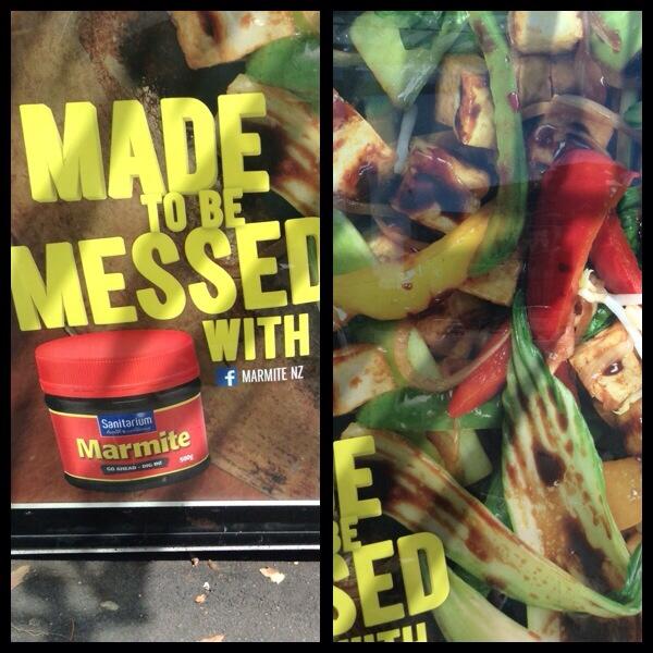 ItsJazzThanx_'s tweet image. Not understanding why ANYONE would want to put #Marmite in their stirfry 😩😭😱😳👎 #NotAMarmiteFan . Ew. #BusStopAd