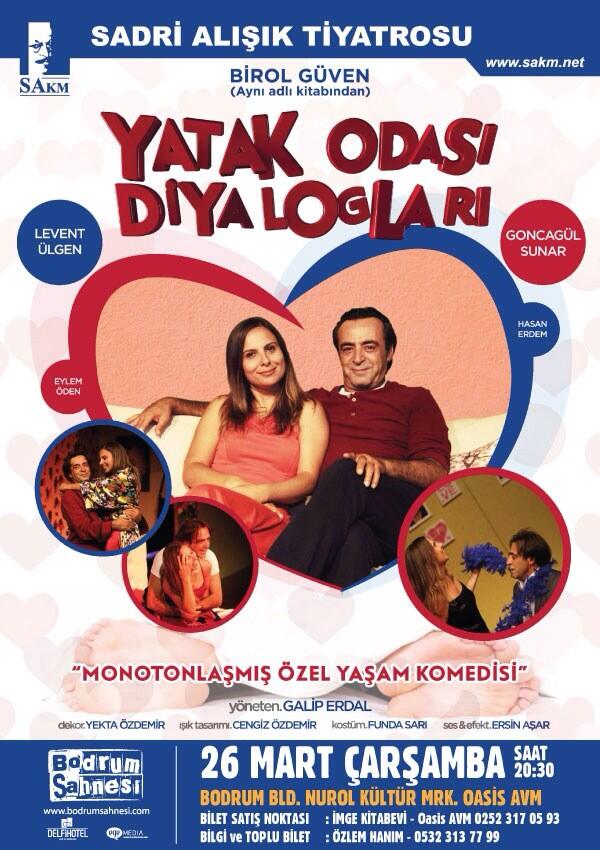 Bu akşam keyifli bir oyuna gidiyoruz. Haydinn siz de gelin;) #bodrumsahnesi #yatakodasıdiyalogları <a href="/BodrumSahnesi/">Bodrumsahnesi</a>