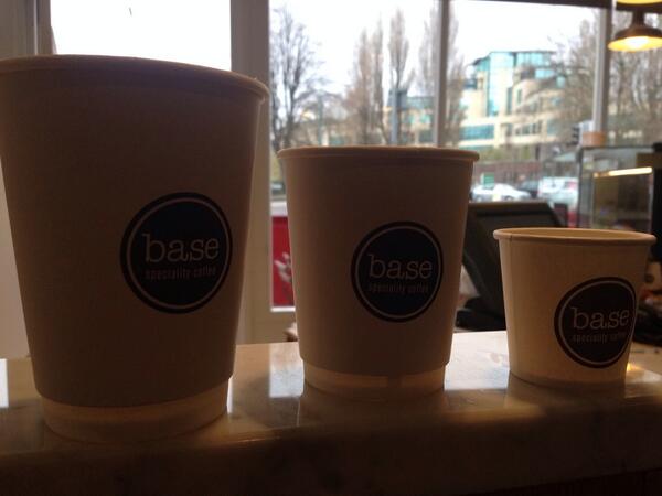 basewfp's tweet photo. Our large and small cups just had a baby, introducing the 4oz espresso cup to go to the base family. http://t.co/nJo9UWxF4C