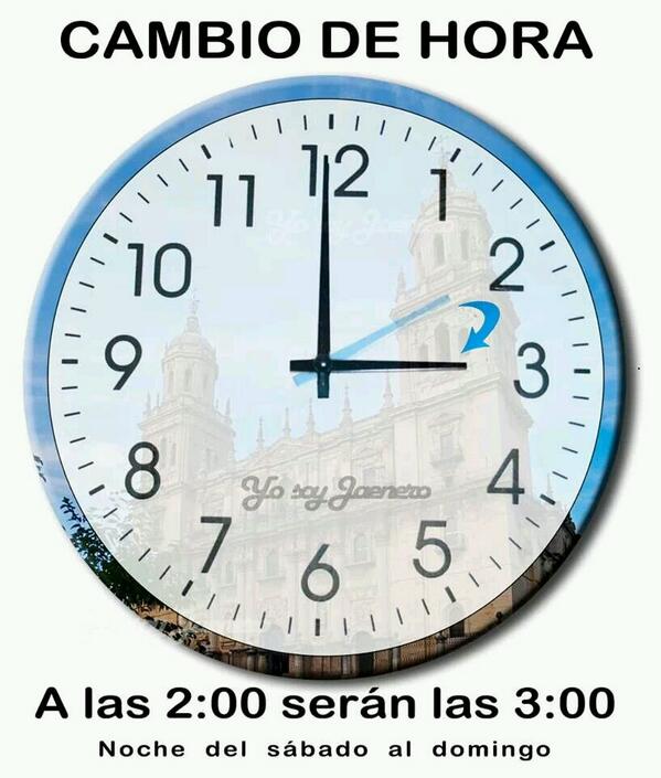 PueblosJaen's tweet photo. Cambio de Hora http://t.co/oGKyfQWj8v