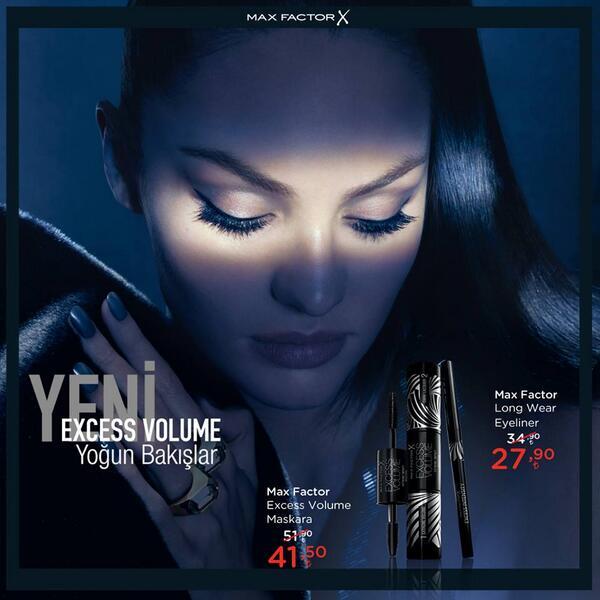 Max Factor Excess Volume maskara ve rengarenk eyeliner’lar ilk önce Watsons’ta.