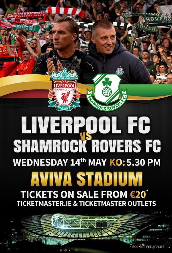 LFC's tweet photo. #LFC today announced a post-season fixture against Shamrock Rovers in Dublin on May 14 - http://t.co/iVQ7BMgyUn http://t.co/Quhu0rQevw