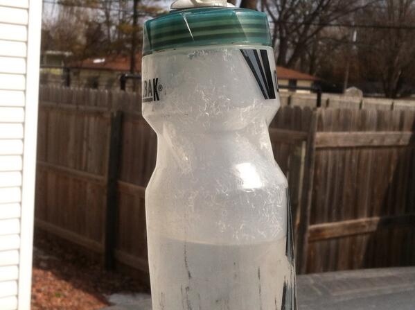 LeBeauMike's tweet photo. Where you think "I better drink before my water freezes #Wisconsin http://t.co/vt1UKOmPBB