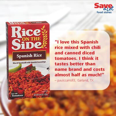 SaveALot's tweet photo. Rice on the Side’s Spanish Rice complements any #Mexican dish &amp; it’s even tasty as a meal on its own! http://t.co/V2wnf0dgMS