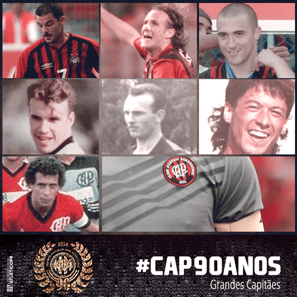 AthleticoPR's tweet photo. Capitães! Aqueles que ergueram taças e uniram atletas para formar um clube com alma guerreira. #CAP90ANOS http://t.co/yd6J1LVMxm