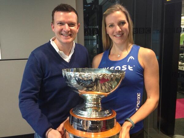 BBCRadioManc's tweet image. Phil with @ljmassaro the first English Woman to win the World Squash Championship in 15 years.