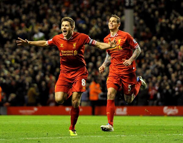LFC's tweet photo. FULL-TIME: Liverpool reclaim second place with a hard-fought 2-1 victory over Sunderland at Anfield #LFC 2-1 #SAFC http://t.co/pU4PzxVkNB