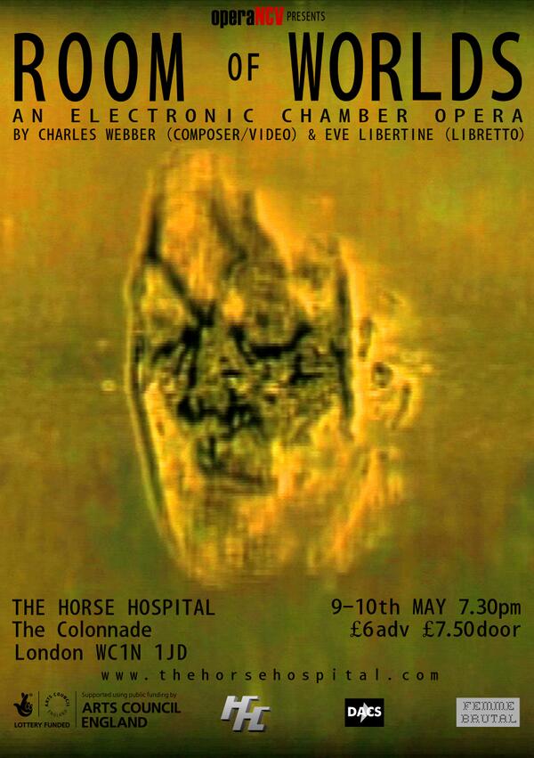 Cara will sing 1st woman in the premier of 'Room of worlds'  A chamber opera  for voice electronics and video