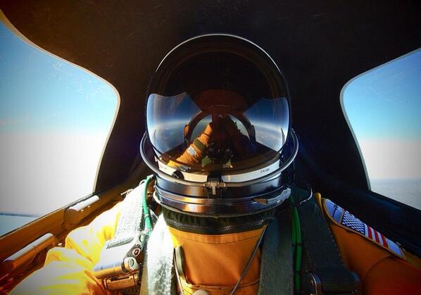 CockpitSelfie's tweet photo. U2 pilot #CockpitSelfie at 80,000ft!!! http://t.co/uCTcAaBpI7