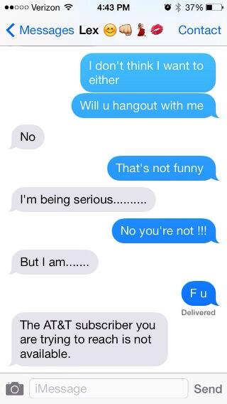 kiera_kate's tweet photo. Lex swears she funny. I'll show up at your house slutface 💂 http://t.co/LHUuD5c5Yp