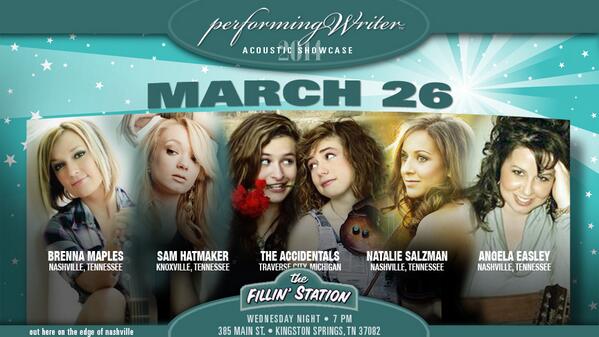 performingw's tweet photo. Tonight! @harpbreaker @moreaccidentals @samhatmaker @angelaeasley #performingwriter http://t.co/9mBdBmV577