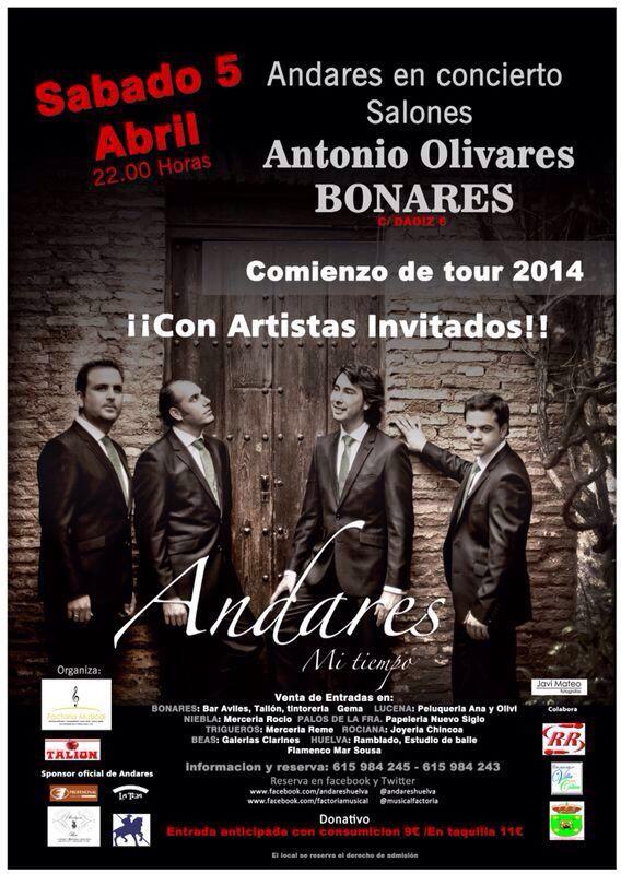 MUSICALFACTORIA's tweet photo. Inicio tour 2014 @andareshuelva día 5 abril #Bonares 21h RT xfavor @TerritorioH @huelvahoy @Bonaresactual @vivehuelva http://t.co/A8wle1fsBb