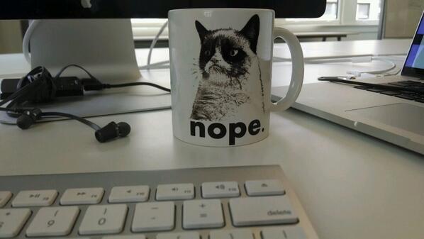 StevenSteffen's tweet photo. Work friend got everyone new mugs. Awesome! http://t.co/mw2kuddgWW