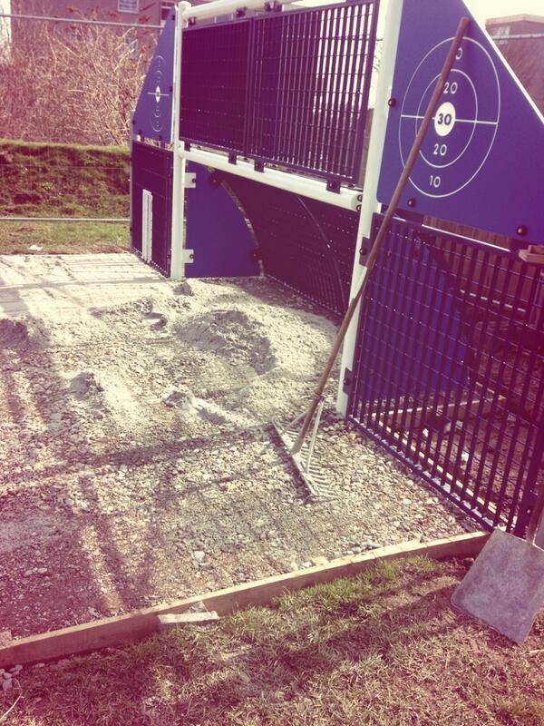 Tkplay1's tweet photo. Savage rd Plymouth goal end nearly finished http://t.co/65t1Dk1UUC