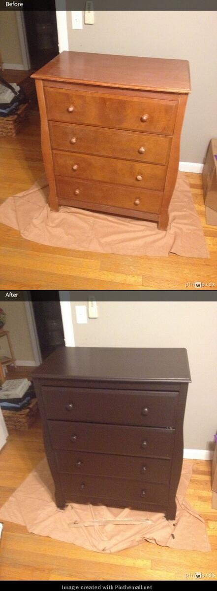 Gel Stain Transformation - This is great before &amp; after!