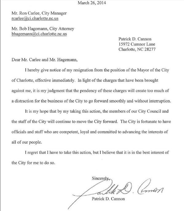 Corrupt Charlotte mayor Patrick Cannon resigns