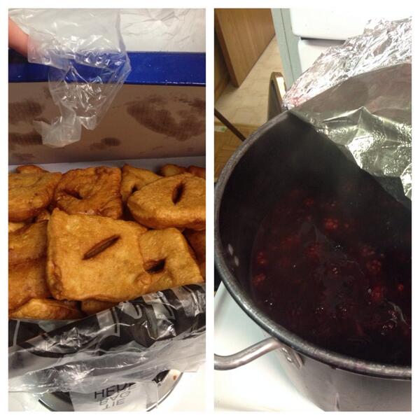 MAB_EagleButte's tweet photo. Fry bread and wojapi for dessert tonight! Wopila tanka to the Eagle family. @MizzouBreaks @OkiciyapiTipi http://t.co/PZNZIJAsDb