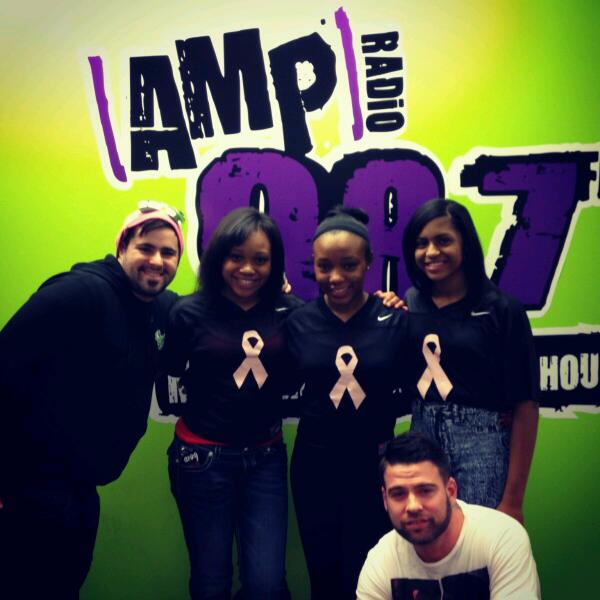 alt987detroit's tweet photo. A few of the ladies from Romulus H.S. took over the airwaves tonight! #987cheertakeover http://t.co/nP9RjggDfg