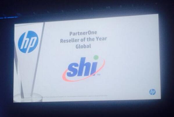 SHI_Intl's tweet photo. Thank you for helping us win @HP #PartnerOne Global Reseller of the Year! http://t.co/dMv8HwVgc7 by @EdMackSHI #HPGPC http://t.co/IgxyWNCYIx
