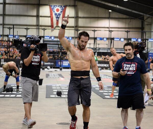 CrossFitGames's tweet image. If @RichFroning wins 14.5 he'll tie the record for lowest total points in the Open (16—@Biceplikebriggs, 2013).