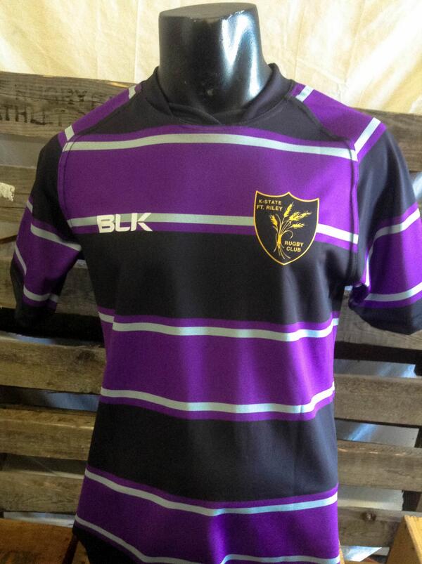 New custom-designed BLK jerseys for K-State/Fort Riley RFC <a href="/KStateRugby/">KSUFR Rugby Club</a>