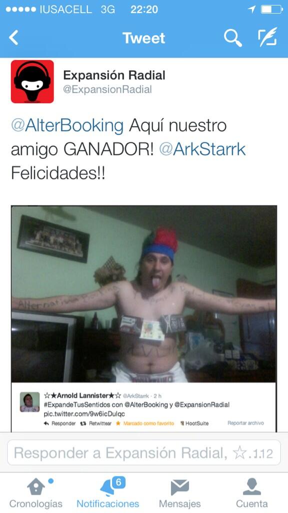AlterBooking's tweet photo. Ya vieron quien gano :) felicidades @ArkStarrk http://t.co/wn1dFZDpap