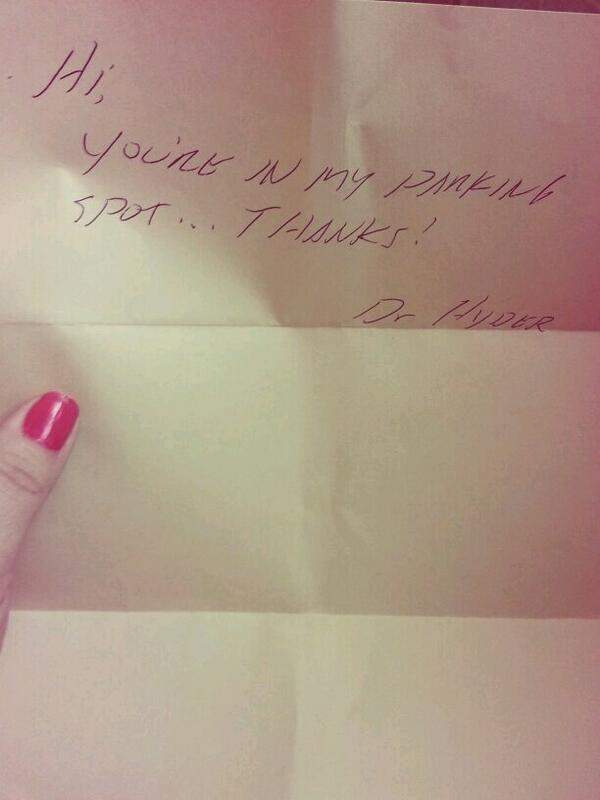 Kimberlyurquidi's tweet image. Oh &amp;amp; s/o to Dr. Hyder making me believe I had ticket. #sry #roughmorning #whensgraduation #ThanksObama