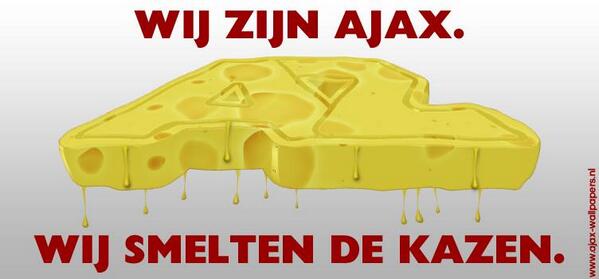 wijzijnajax020's tweet photo. Wij zijn Ajax, Wij smelten de kazen! #ajax #afca #vak410 @AjaxFanzoneNL #azaja #knvbbeker #wzawzdb #wijzijnajax http://t.co/whWhg2oRFA