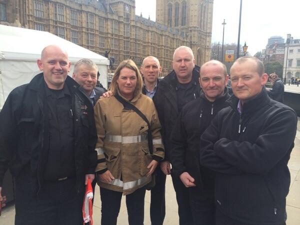 FBU officials from Scotland attended the lobby at Westminster as part of the pensions campaign #handsofourpensions