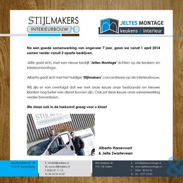 Vandaag brengen we jullie officieel op de hoogte van deze verandering! Svp RT en alvast hiervoor bedankt!