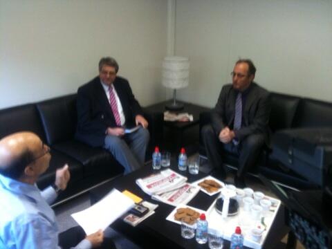 larep_2014's tweet image. Le débat est lancé entre David Faucon et Joël Lainé. #Beaugency