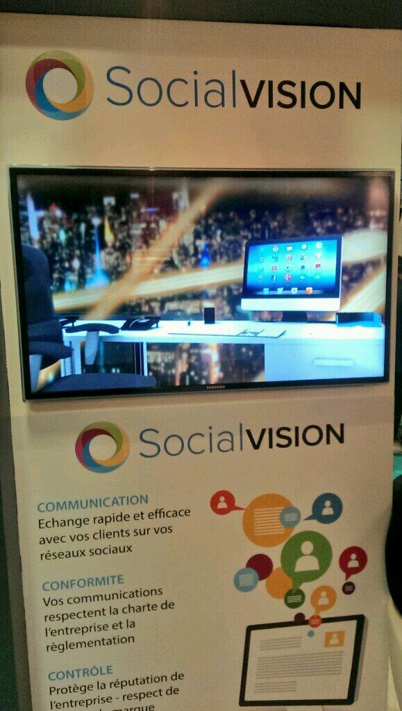 Venez pour une demo <a href="/SocialVisionFr/">SocialVision</a>  stand E13 #reseauxsociaux @SalonDocumation