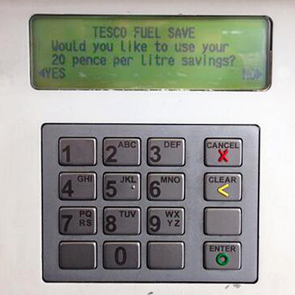 Tesco's tweet image. No need to pinch yourself, this IS a #FuelSave pump aka. a dream come true tes.co/VOZpa1