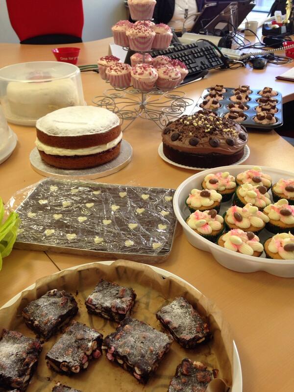 Cake sale today! So much baking talent in the Mars P&amp;O team! #SportRelief2014  #yummy #cake