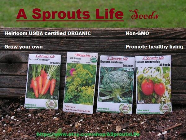 ASproutsLife's tweet image. Stop by our shop today and pick up some packs of our all USDA certified organic seeds today. etsy.com/shop/ASproutsL…