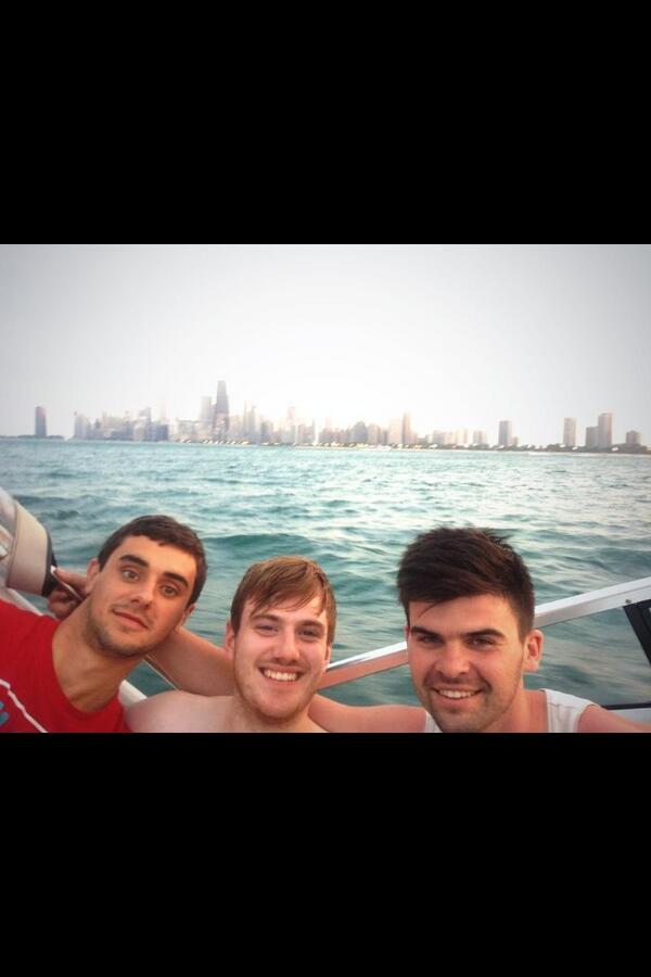 MickHTP's tweet image. #TBThursday myself and the lads at the end of our #J1 in #Chicago out on Lake Michigan for a boat party!