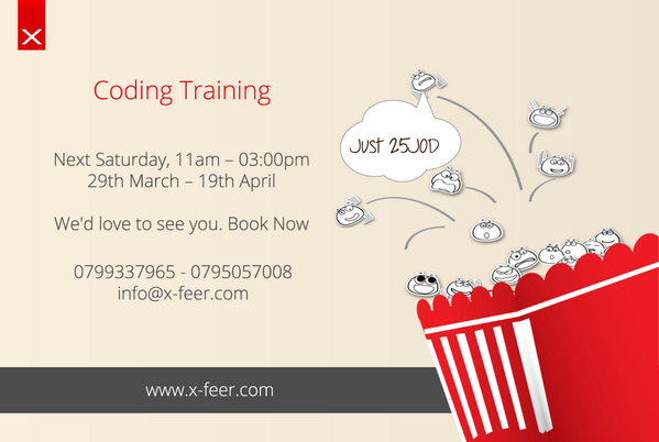 XFeerFDN's tweet photo. What are you waiting for? Book Now!  This course is designed for students between the ages of 12 and 17 years. #Amman http://t.co/CJfv5Rl6de