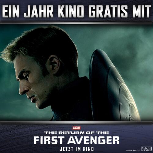 Tweete bis 31.03. ein Bild von deinem #FirstAvenger Kinoticket <a href="/MarvelDE/">Marvel Deutschland</a>. Das Los entscheidet! bit.ly/TNB_Cap