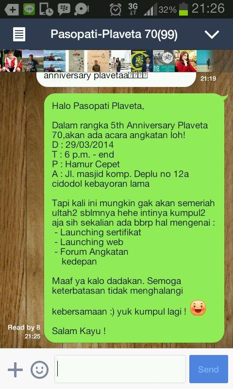 H-2 acara angkatan kita.check this for more information! Ramaikan yuk.Salam Kayu!