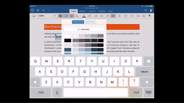 genbeta's tweet photo. Lo cierto es que Word tiene muy buena pinta. Parece una versión muy bien adaptada para iPad #cloudformobile http://t.co/UiU8RCfBbp
